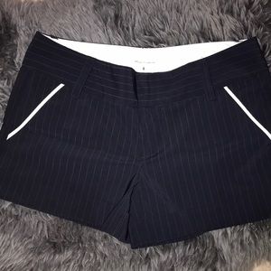 Alice + Olivia Navy pin stripe shorts